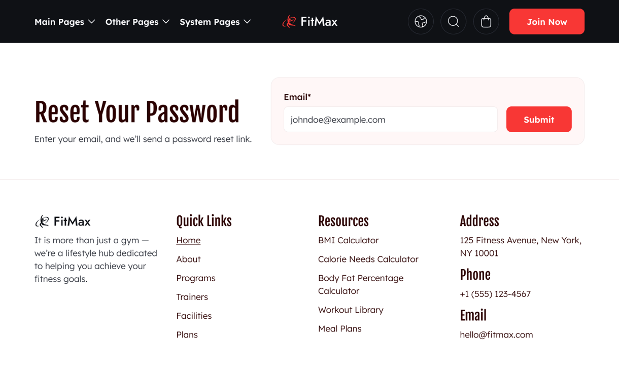 Reset Password Request